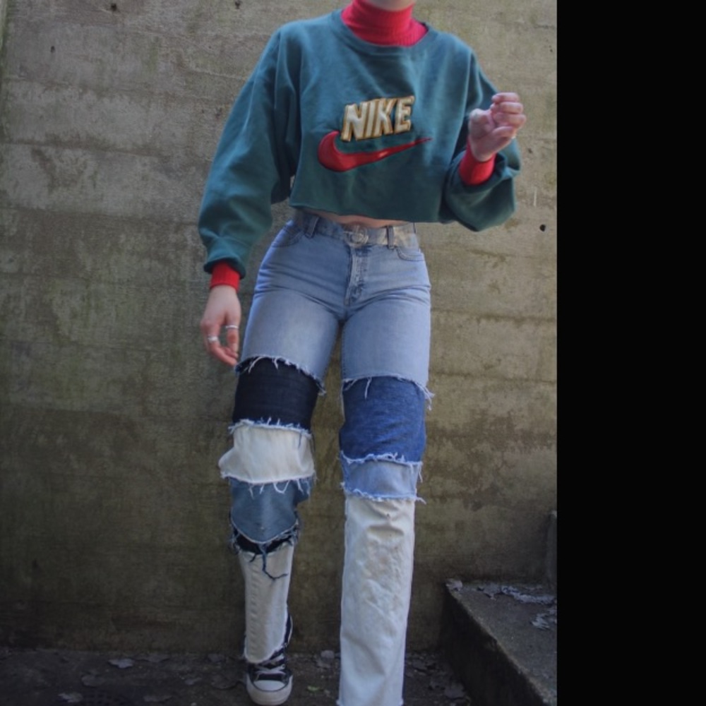 Denim gradient jeans